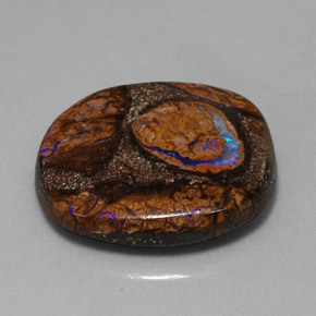 Opale boulder multicolore naturelle coupe coussin, 20,58 ct, opaque