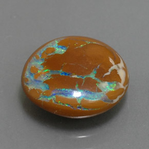 Opale Boulder Multicolore naturelle Coupe roude, 3.05 ct, Opaque