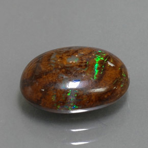 Opale Boulder Multicolore naturelle Coupe ovale, 2.81 ct, Opaque