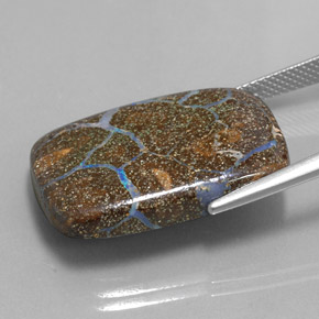 Opale Boulder Multicolore naturelle Coupe coussin, 22.37 ct, Opaque