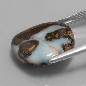 Opale boulder multicolore naturelle forme fantaisie, 8,26 ct, opaque
