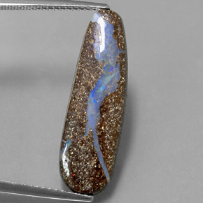 Opale boulder multicolore naturelle forme fantaisie, 4,80 ct, opaque