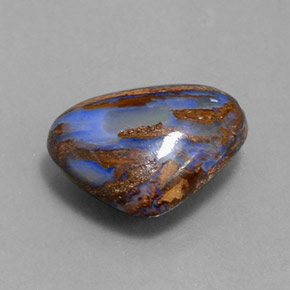Opale boulder multicolore naturelle en forme de poire, 3,78 ct, opaque