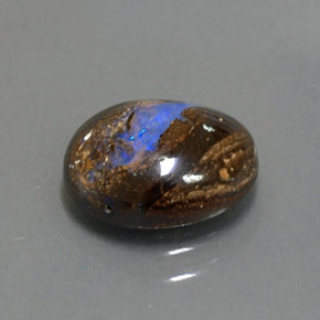 Opale boulder multicolore naturelle coupe ovale, 2,36 ct, opaque