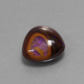 Opale Boulder Multicolore naturelle En forme de poire, 2.05 ct, Opaque