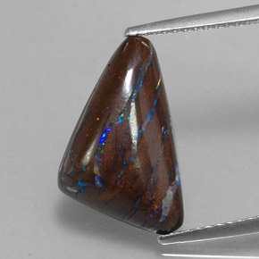 Opale boulder multicolore naturelle forme fantaisie, 5,10 ct, opaque