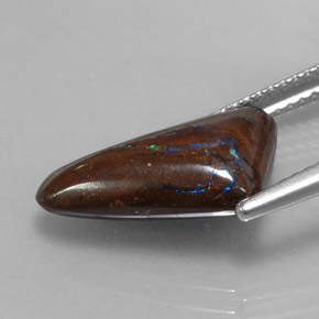 Opale boulder multicolore naturelle forme fantaisie, 5,10 ct, opaque