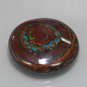 Opale boulder multicolore naturelle coupe roude, 22,76 ct, opaque