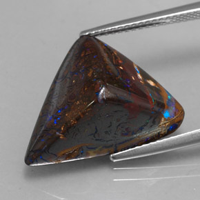 Opale boulder multicolore naturelle forme fantaisie, 17,35 ct, opaque