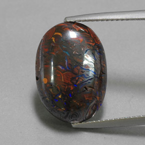 Opale Boulder Multicolore naturelle ovale, 13.07 ct, Opaque