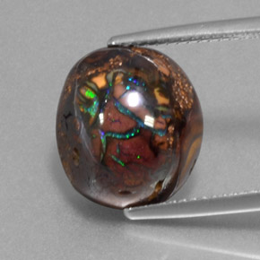 Opale boulder multicolore naturelle forme fantaisie, 9,42 ct, opaque