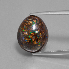 Opale boulder multicolore naturelle forme fantaisie, 9,07 ct, opaque