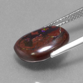 Opale boulder multicolore naturelle forme fantaisie, 4,96 ct, opaque