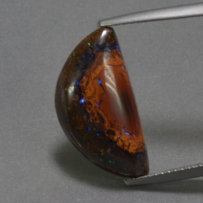 Opale boulder multicolore naturelle forme fantaisie, 6,07 ct, opaque