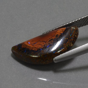 Opale boulder multicolore naturelle forme fantaisie, 6,07 ct, opaque