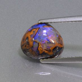 Opale Boulder Multicolore naturelle Forme fantaisie, 2.57 ct, Opaque