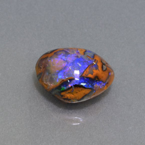 Opale Boulder Multicolore naturelle Forme fantaisie, 2.57 ct, Opaque