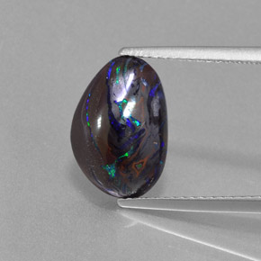 Opale Boulder Multicolore naturelle Forme fantaisie, 3.56 ct, Opaque