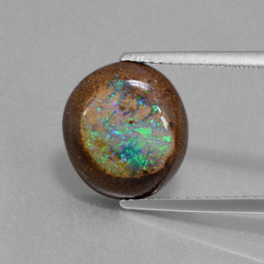 Opale boulder multicolore naturelle forme fantaisie, 4,79 ct, opaque