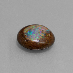 Opale boulder multicolore naturelle forme fantaisie, 4,79 ct, opaque