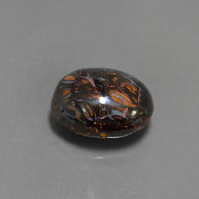 Opale Boulder Multicolore naturelle Coupe ovale, 4.33 ct, Opaque