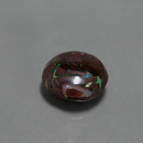 Opale boulder multicolore naturelle coupe roude, 4,13 ct, opaque