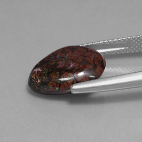 Opale Boulder Multicolore naturelle Forme fantaisie, 7.09 ct, Opaque