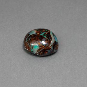 Opale boulder multicolore naturelle coupe ovale, 3,61 ct, opaque