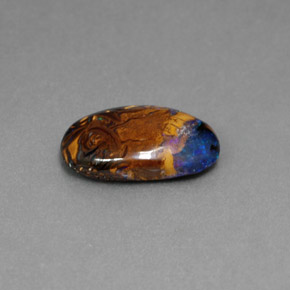 Opale Boulder Multicolore naturelle Coupe ovale, 3.78 ct, Opaque