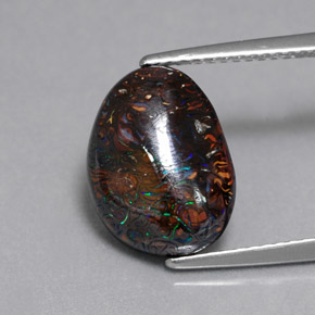 Opale Boulder Multicolore naturelle Forme fantaisie, 5.77 ct, Opaque