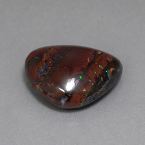 Opale boulder multicolore naturelle trillion, 8,84 ct, opaque