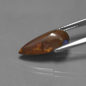 Opale Boulder Multicolore naturelle En forme de poire, 4.00 ct, Opaque