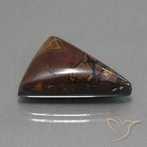 Opale Boulder Multicolore naturelle Trillion, 33.93 ct, Opaque