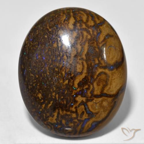 34.16ct Naturel Multicolore Opale Boulder, ovale, Opaque