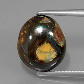 Opale Boulder Multicolore naturelle Forme fantaisie, 9.05 ct, Opaque