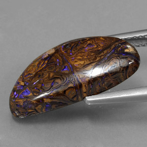 Opale boulder multicolore naturelle forme fantaisie, 8,17 ct, opaque
