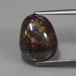Opale boulder multicolore naturelle forme fantaisie, 12,14 ct, opaque
