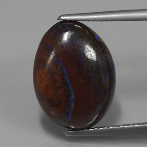 Opale Boulder Multicolore naturelle Forme fantaisie, 11.21 ct, Opaque