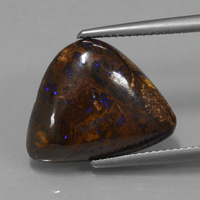 Opale boulder multicolore naturelle forme fantaisie, 9,90 ct, opaque