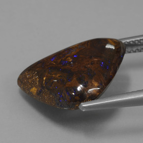 Opale boulder multicolore naturelle forme fantaisie, 9,90 ct, opaque
