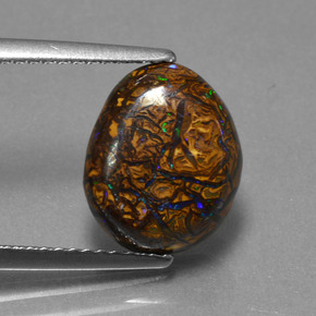 Opale boulder multicolore naturelle forme fantaisie, 3,94 ct, opaque