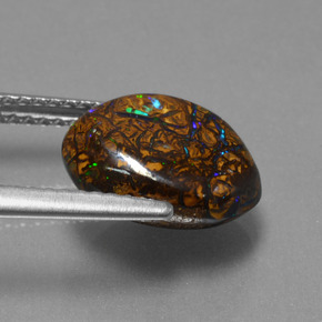 Opale boulder multicolore naturelle forme fantaisie, 3,94 ct, opaque