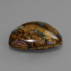 Opale boulder multicolore naturelle forme fantaisie, 7,07 ct, opaque