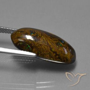 Opale Boulder Multicolore naturelle ovale, 12.87 ct, Opaque