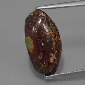 Opale boulder multicolore naturelle forme fantaisie, 4,45 ct, opaque