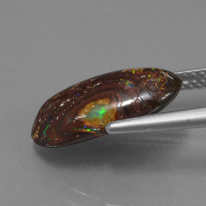 Opale boulder multicolore naturelle forme fantaisie, 4,45 ct, opaque