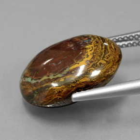 Opale Boulder Multicolore naturelle Forme fantaisie, 11.56 ct, Opaque