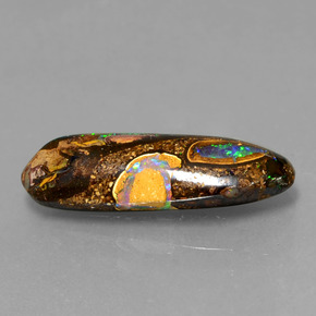 Opale boulder multicolore naturelle forme fantaisie, 4,26 ct, opaque