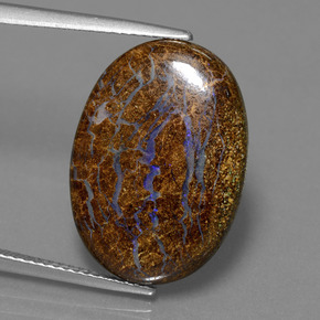 Opale Boulder Multicolore naturelle Coupe ovale, 13.05 ct, Opaque