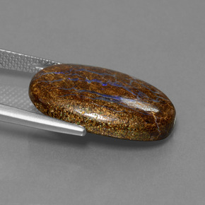 Opale Boulder Multicolore naturelle Coupe ovale, 13.05 ct, Opaque